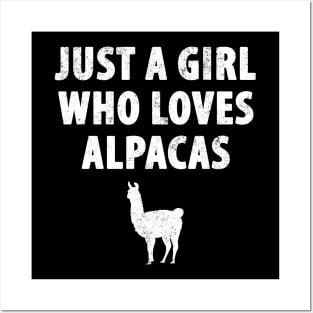 Just a girl who loves alpacas Posters and Art